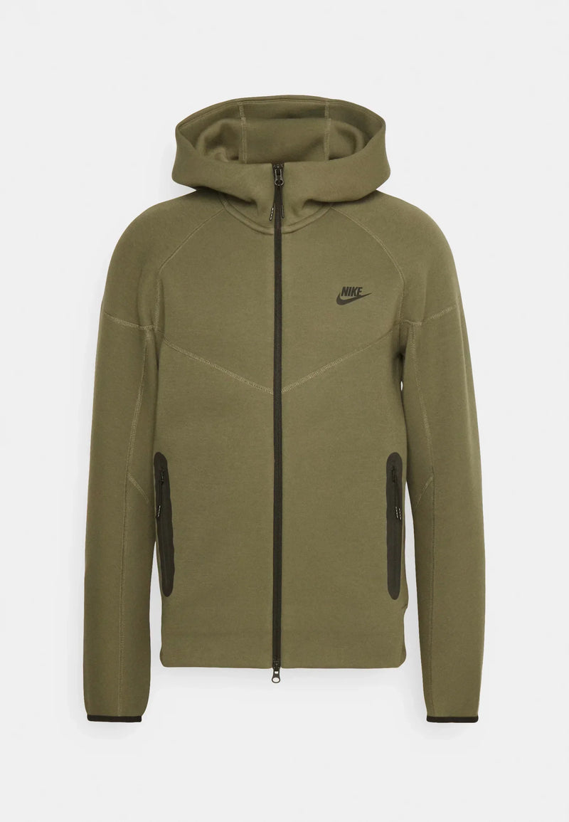 Nike Nouveau Tech Fleece Zippé Vert Kaki – vue 1