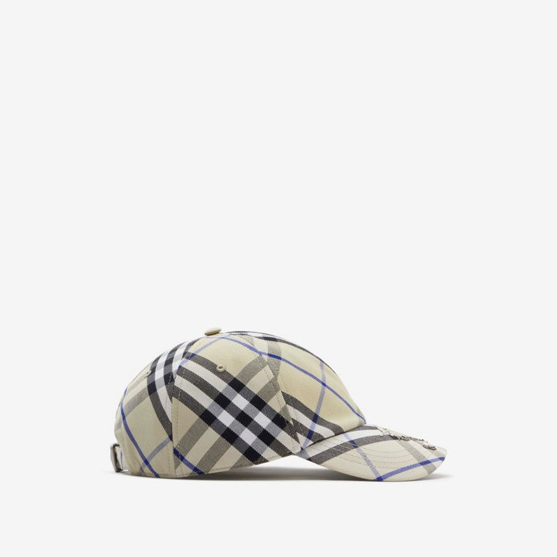 Casquette Burberry en coton mélangé Check EKD LICHEN – vue 2