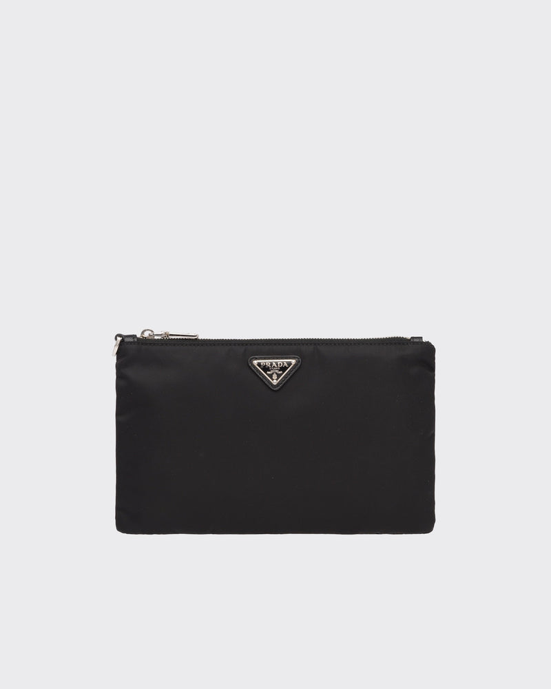 Pochette en Re-Nylon et cuir Saffiano – vue 1