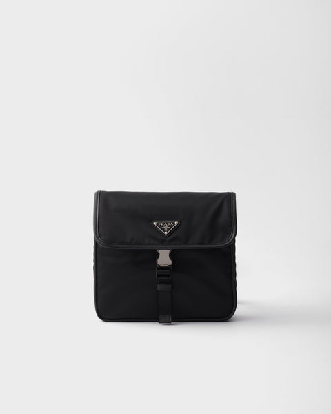 Sac porté épaule en Re-Nylon et cuir Saffiano
