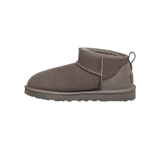 UGG Femme Botte Classic Ultra Mini Gris – vue 3
