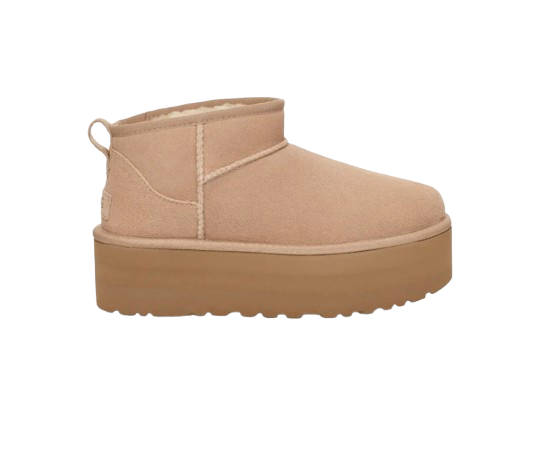 UGG Botte Classic Ultra Mini à plateforme Beige – vue 1