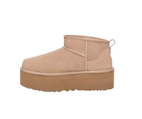 UGG Botte Classic Ultra Mini à plateforme Beige – vue 4