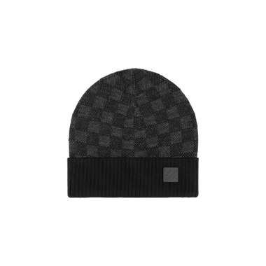 Bonnet et Écharpe Neo Petit Damier Noir