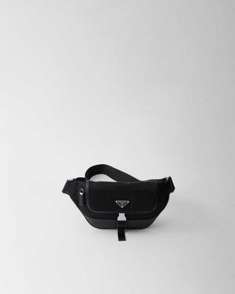 Sac porté épaule en Re-Nylon et cuir Saffiano