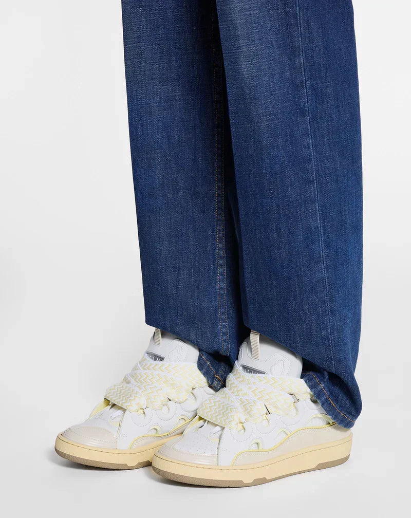 Lanvin Curb Blanc Et Jaune – vue 3