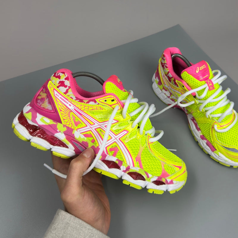 GEL Nimbus 16 — Jaune fluo / Rose fluo