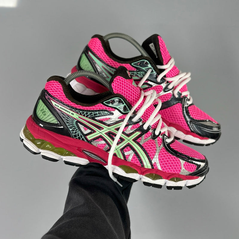 GEL Nimbus 16 — Rose fluo / Vert menthe