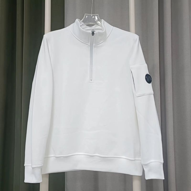 Gilet C.P Company Zip Quarter Blanc – vue 1