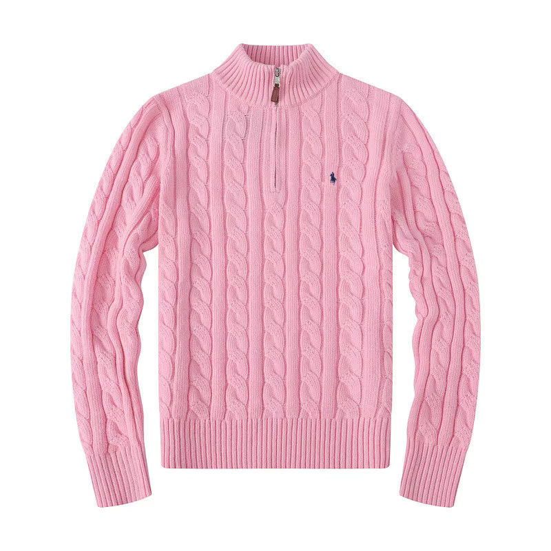 Quarter Zip Ralph Lauren Rose – vue 1