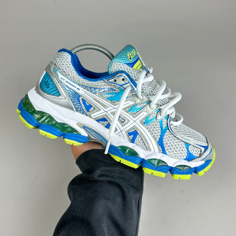 GEL Nimbus 16 — Blanc / Bleu / Jaune fluo