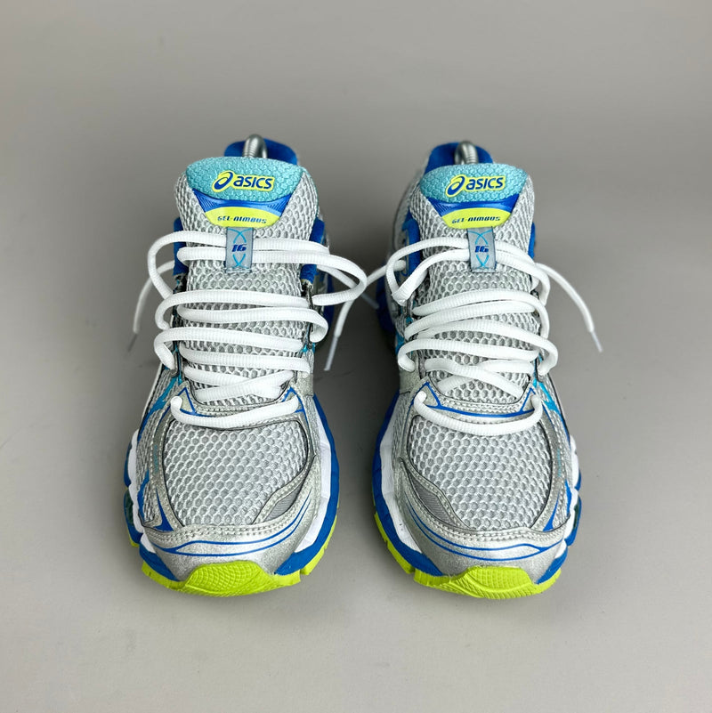 GEL Nimbus 16 — Blanc / Bleu / Jaune fluo