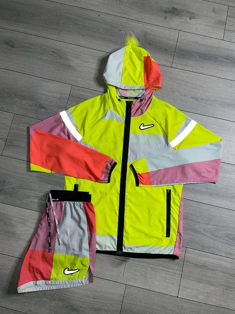 Ensemble Running Nike 2 Pièces — Jaune Fluo & Rose