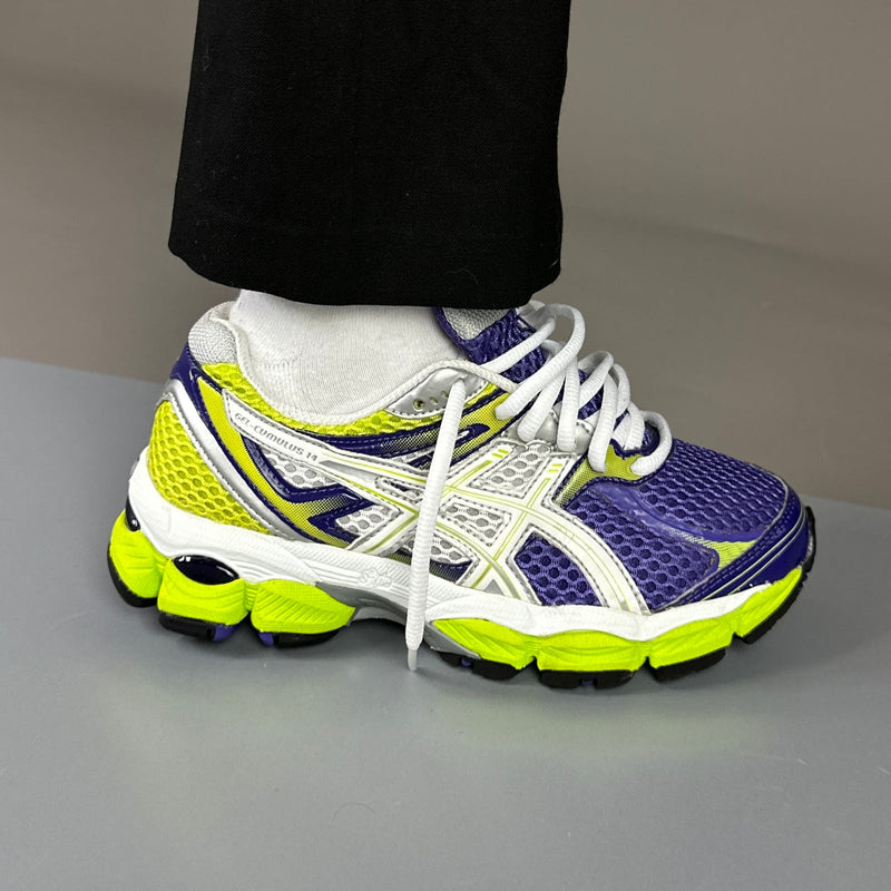 GEL Nimbus 16 — Vert citron / Violet / Blanc
