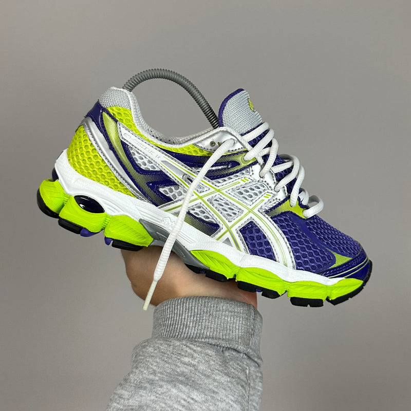 GEL Nimbus 16 — Vert citron / Violet / Blanc
