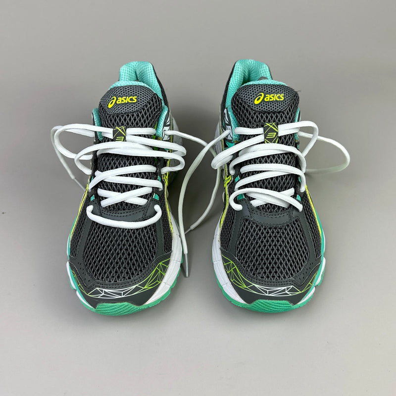 GEL Nimbus 16 — Anthracite / Jaune / Turquoise