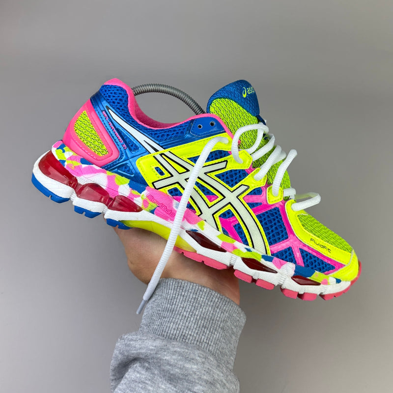 GEL Nimbus 16 — Bleu roi / Jaune fluo / Rose