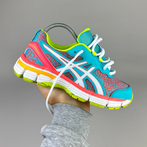 GEL Nimbus 16 — Turquoise / Corail / Vert anis