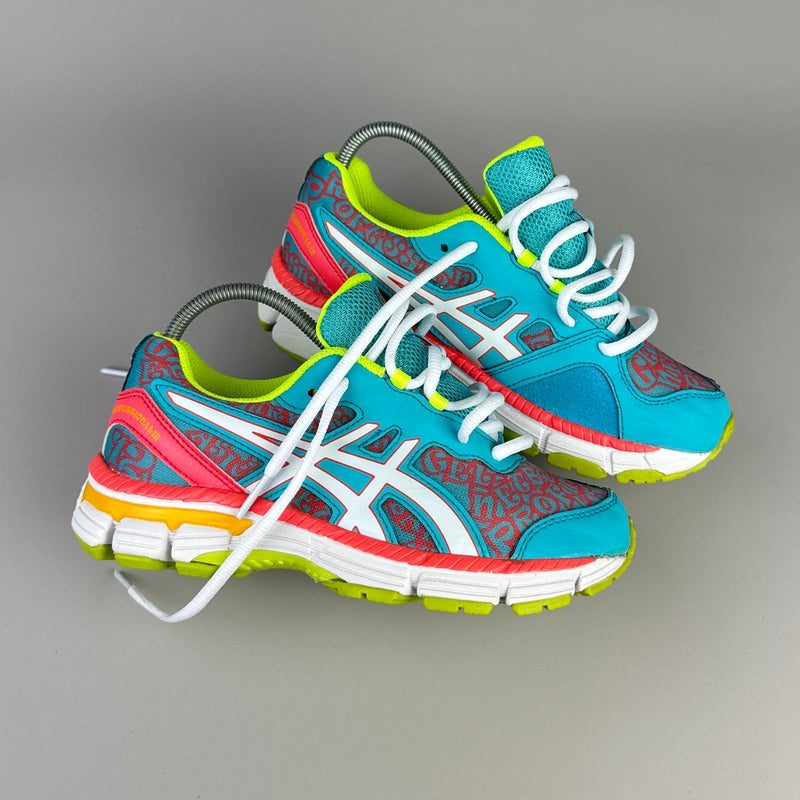GEL Nimbus 16 — Turquoise / Corail / Vert anis