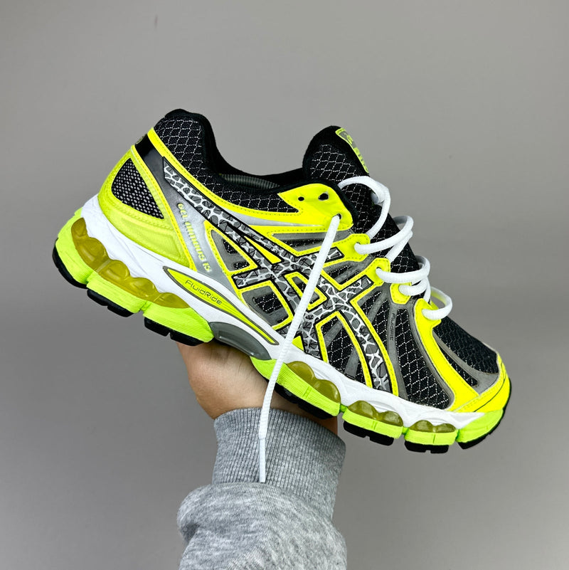 GEL Nimbus 16 — Noir / Jaune fluo / Argent