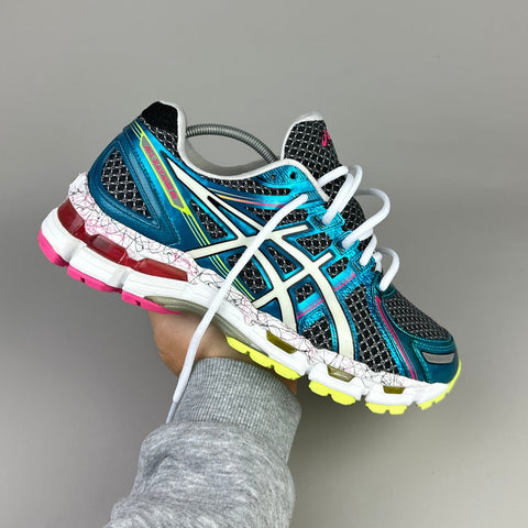 GEL Nimbus 16 — Noir / Turquoise / Rose fluo