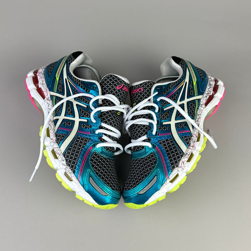 GEL Nimbus 16 — Noir / Turquoise / Rose fluo