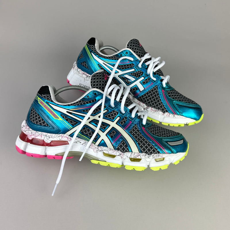 GEL Nimbus 16 — Noir / Turquoise / Rose fluo