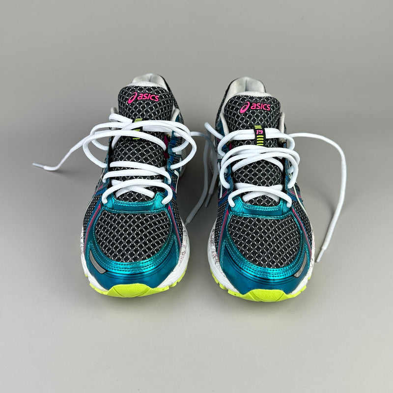 GEL Nimbus 16 — Noir / Turquoise / Rose fluo