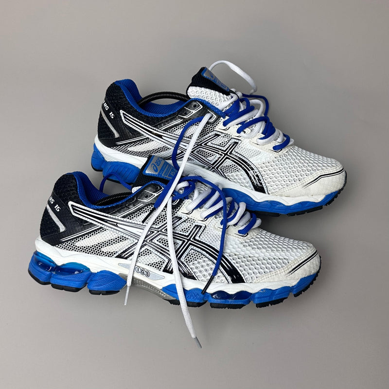 GEL Nimbus 16 — Blanc / Bleu vif / Noir