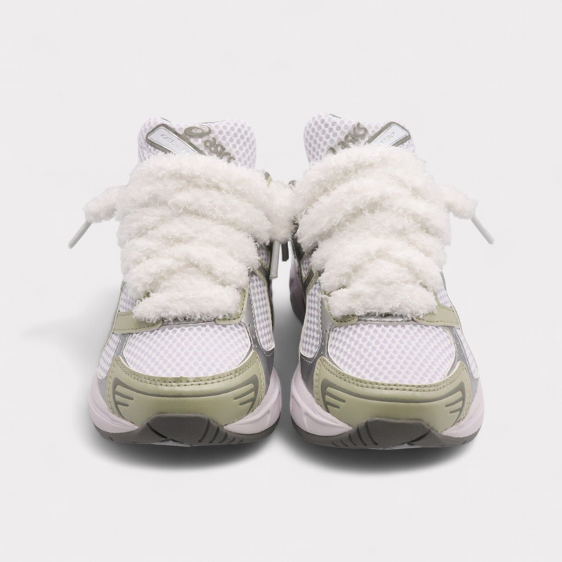 GEL-1130 Dried Leaf Green - Fluffy Laces White – vue 3