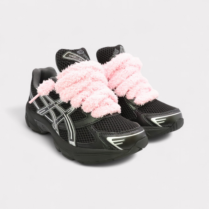 GEL-1130 Black Pure Silver - Fluffy Laces Pink – vue 2