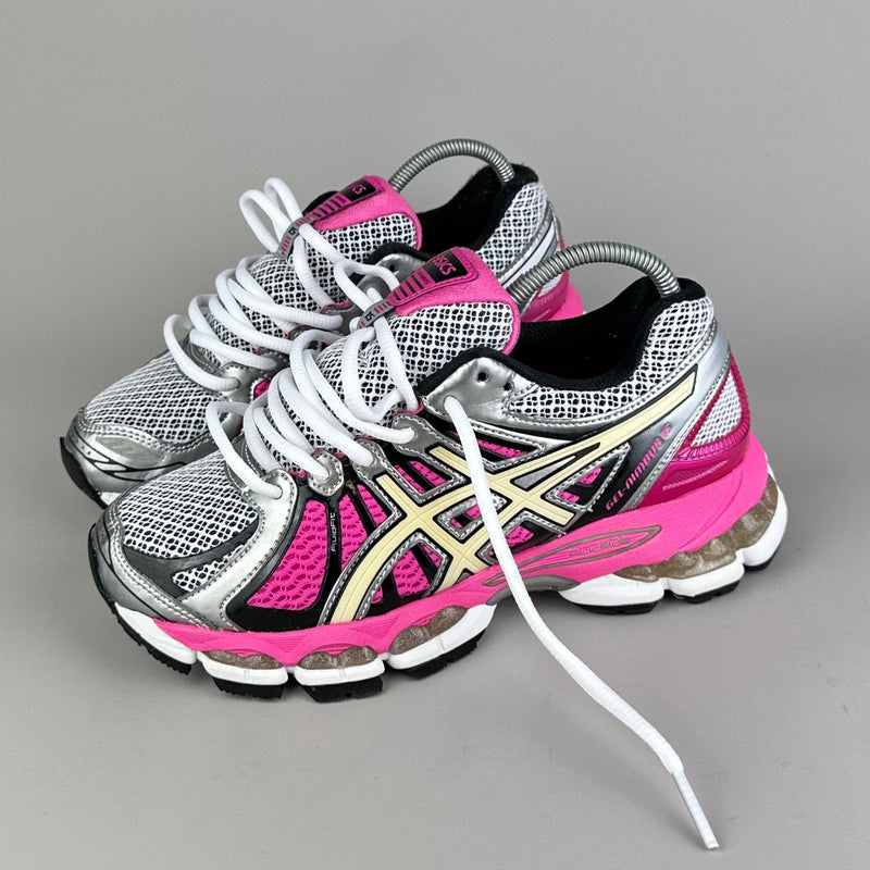 GEL Nimbus 16 — Rose fluo / Argent