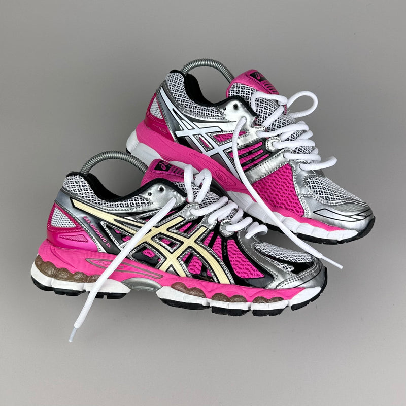 GEL Nimbus 16 — Rose fluo / Argent