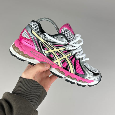 GEL Nimbus 16 — Rose fluo / Argent