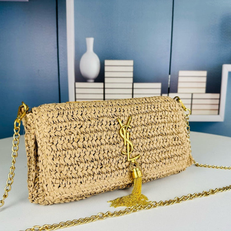YSL - KATE 99 TASSEL IN RAFFIA – vue 4