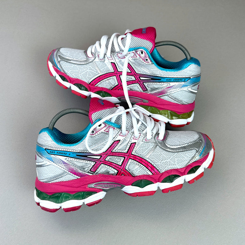 GEL Nimbus 16 — Argent / Rose fluo