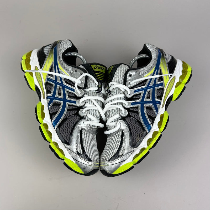 GEL Nimbus 16 — Blanc / Bleu roi / Jaune fluo