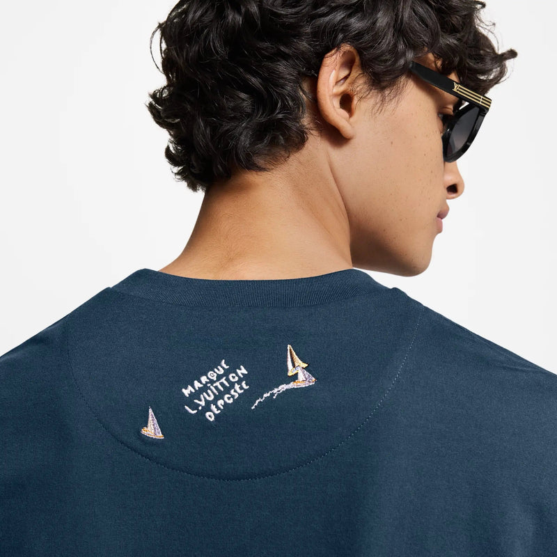 Tee-shirt en coton brodé – vue 3