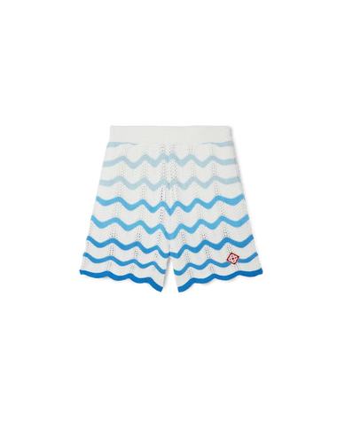 Wavy Gradient Crochet Shorts - Casablanca