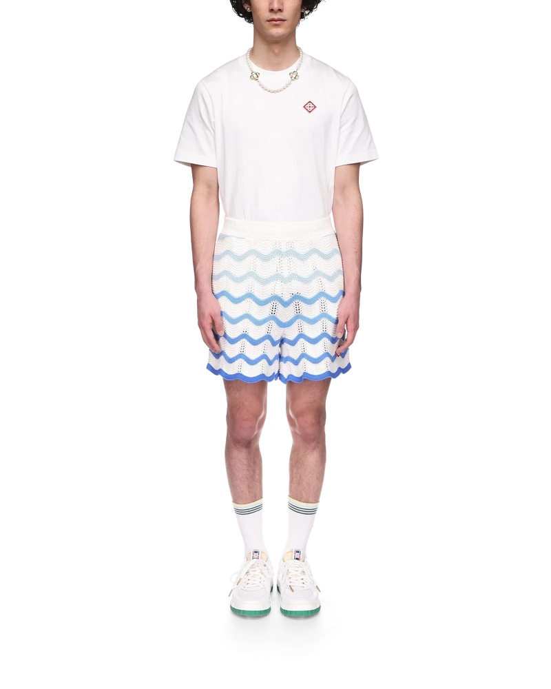 Wavy Gradient Crochet Shorts - Casablanca – vue 2
