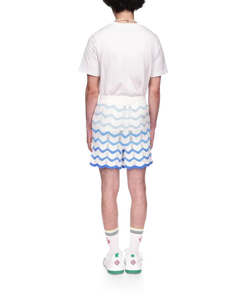 Wavy Gradient Crochet Shorts - Casablanca – vue 4