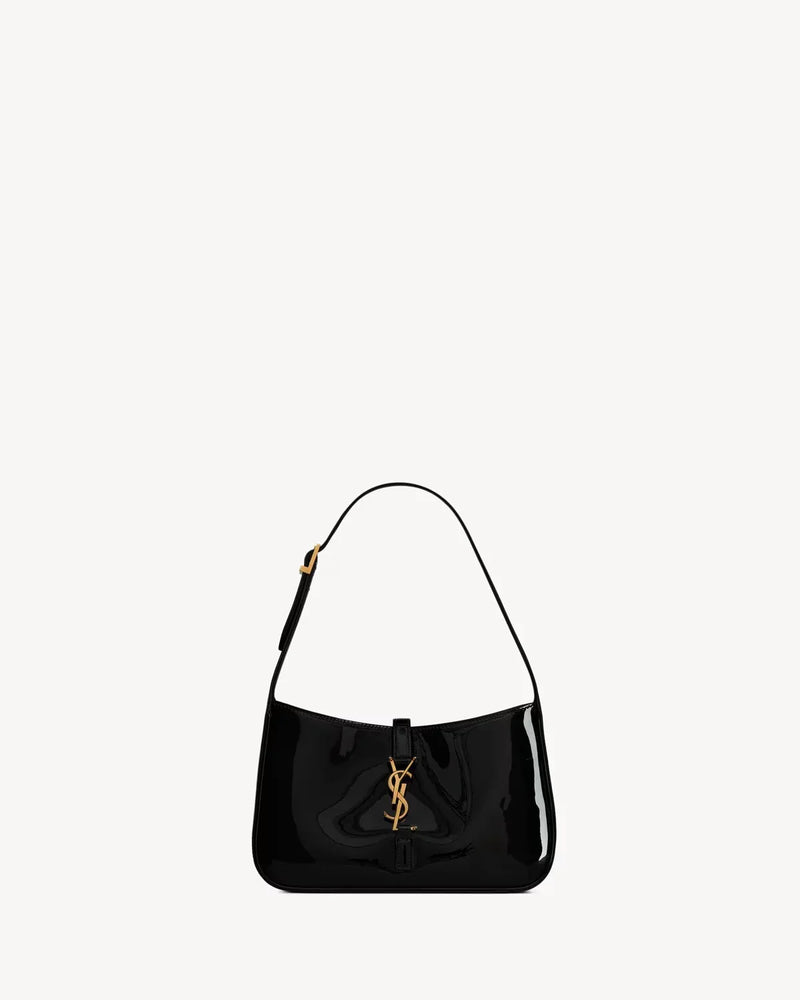 YSL - le 5 à 7 en cuir verni noir – vue 1