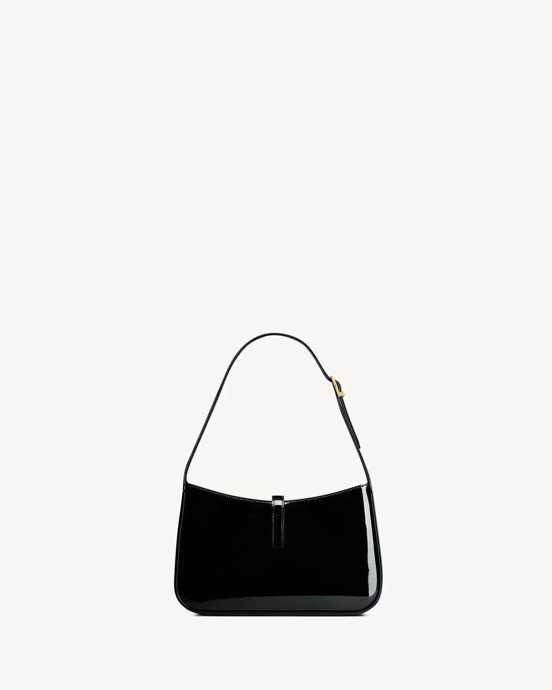 YSL - le 5 à 7 en cuir verni noir – vue 3