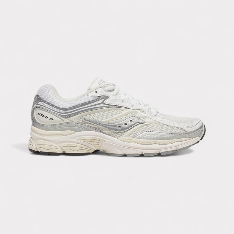 Saucony Progrid Omni 9 - White Silver – vue 1