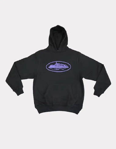 Pull Corteiz Avec Capuche Noir Et Violet