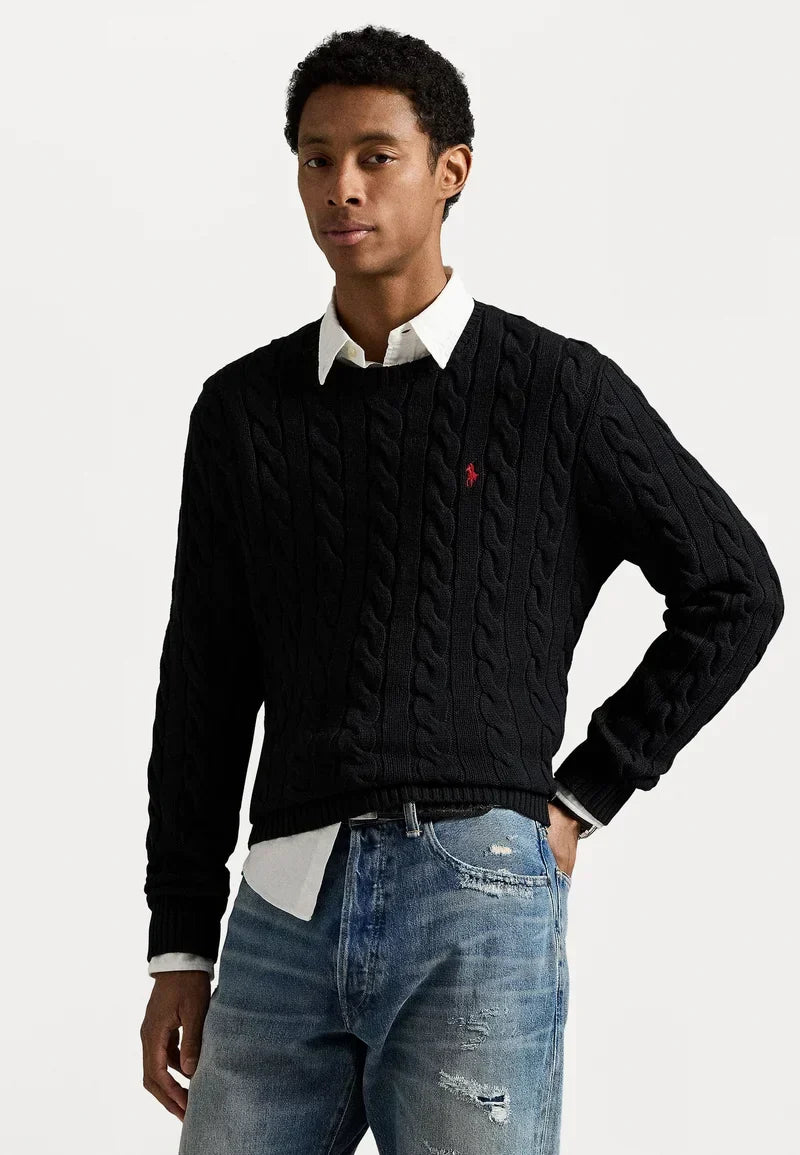 Pull Ralph Lauren En Laine Noir – vue 2