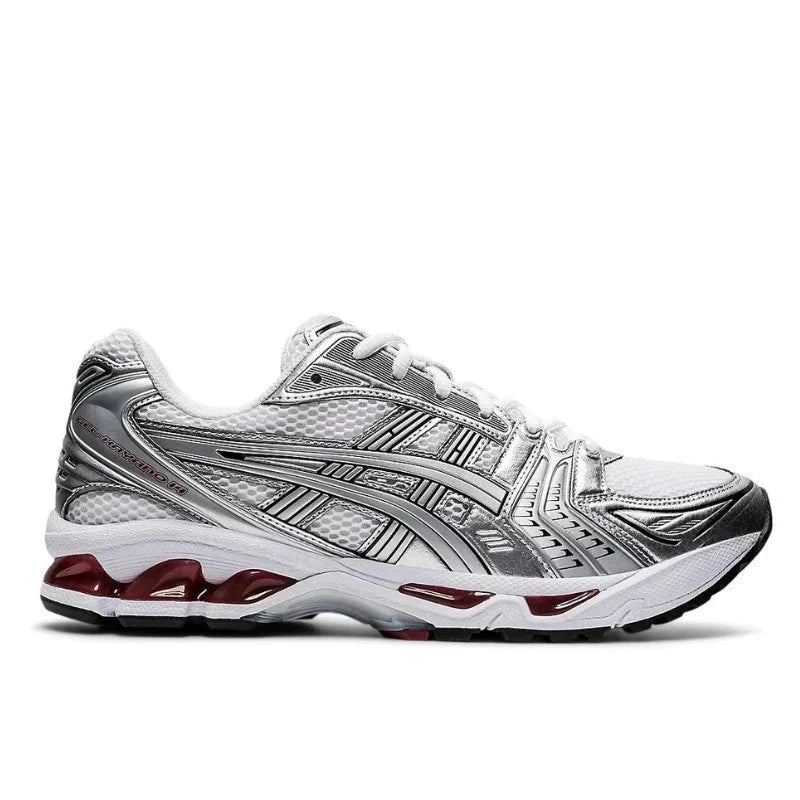 Asics Gel Kayano 14 Argent Et Rouge – vue 1