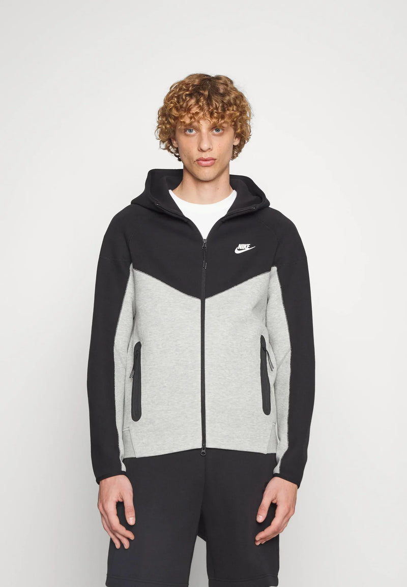 Nike Nouveau Tech Fleece Zippé Noir Et Gris – vue 3