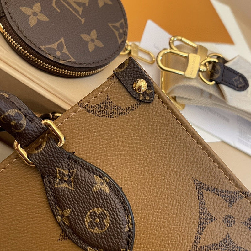 LV - Petit Cabas OnTheGo BB Maron double – vue 4