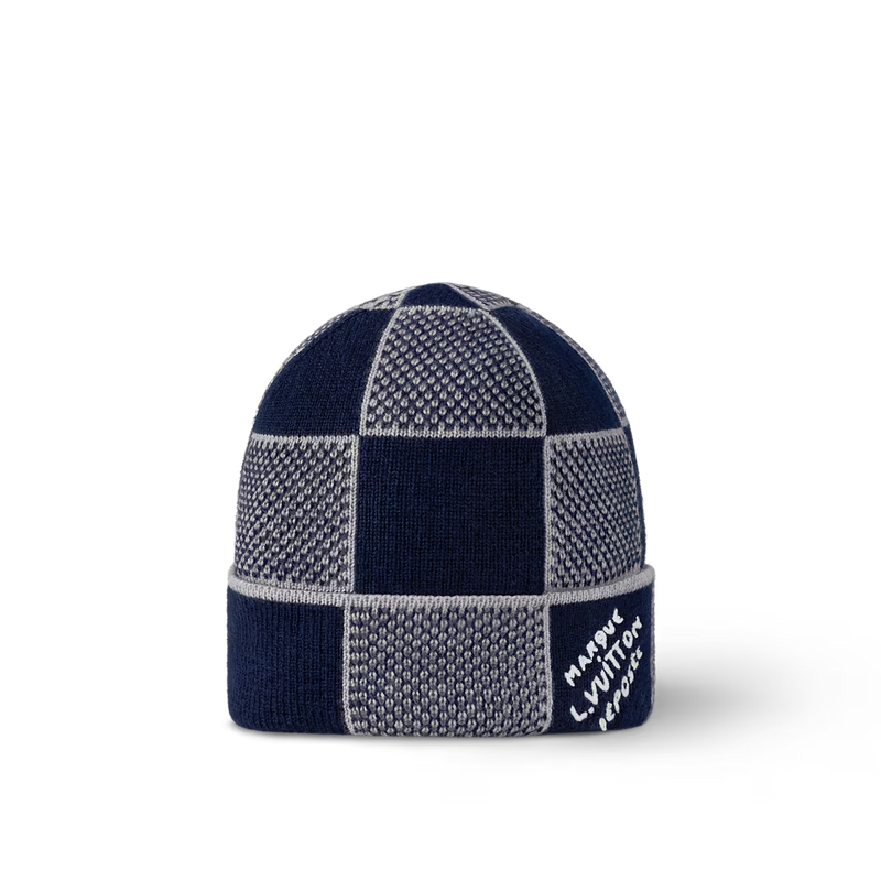 Bonnet et Écharpe Damier Heritage Bleu – vue 1